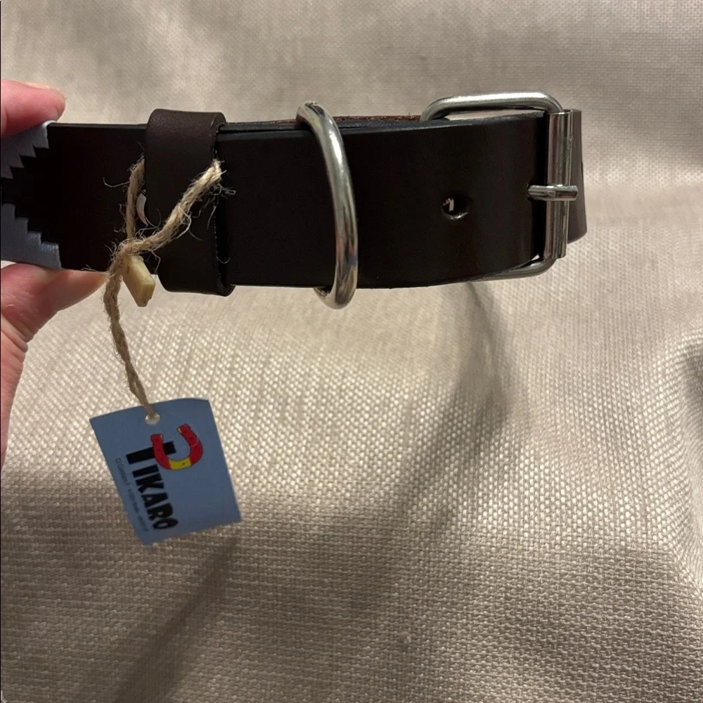 Tikaro Embroidered Leather Dog Collar